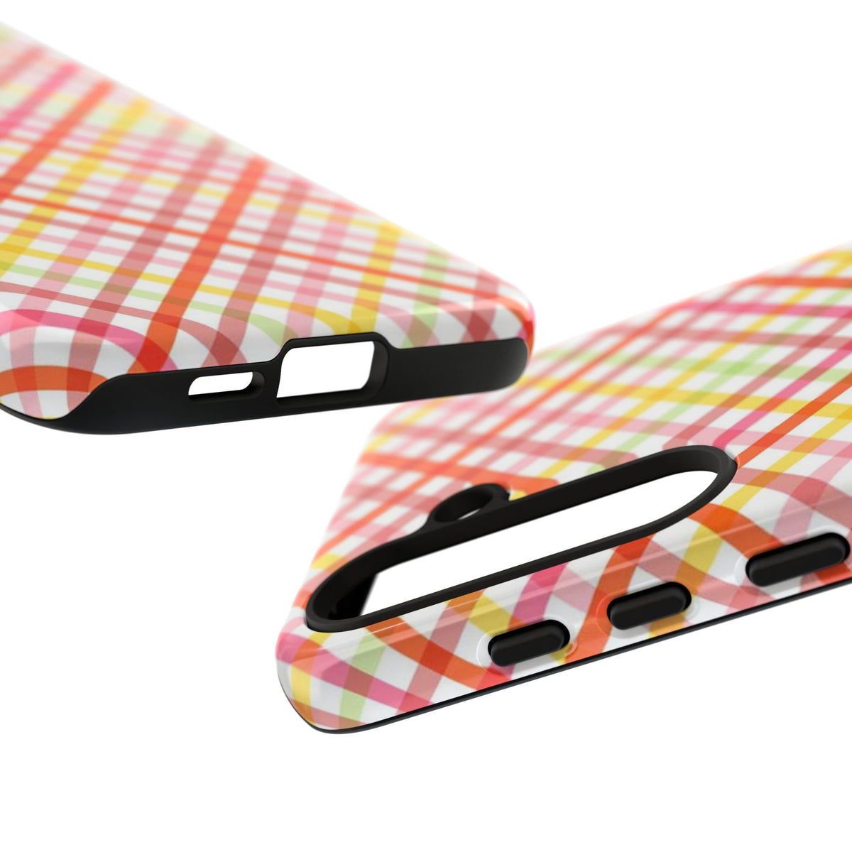 Checked Stripes - Pink/Red/Yellow
