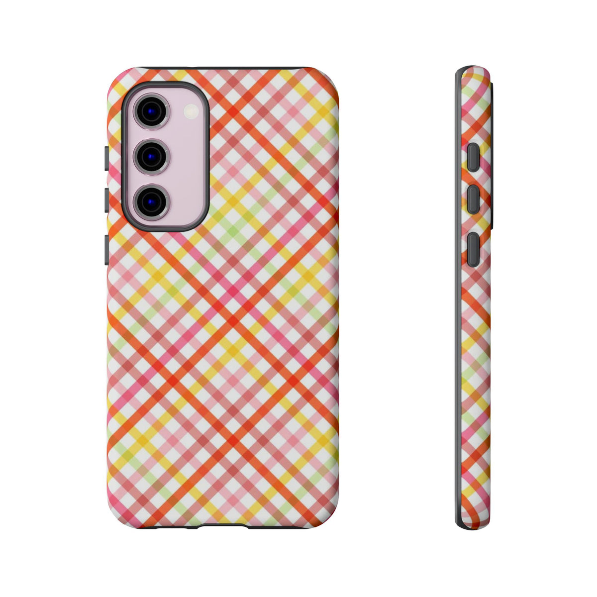 Checked Stripes - Pink/Red/Yellow