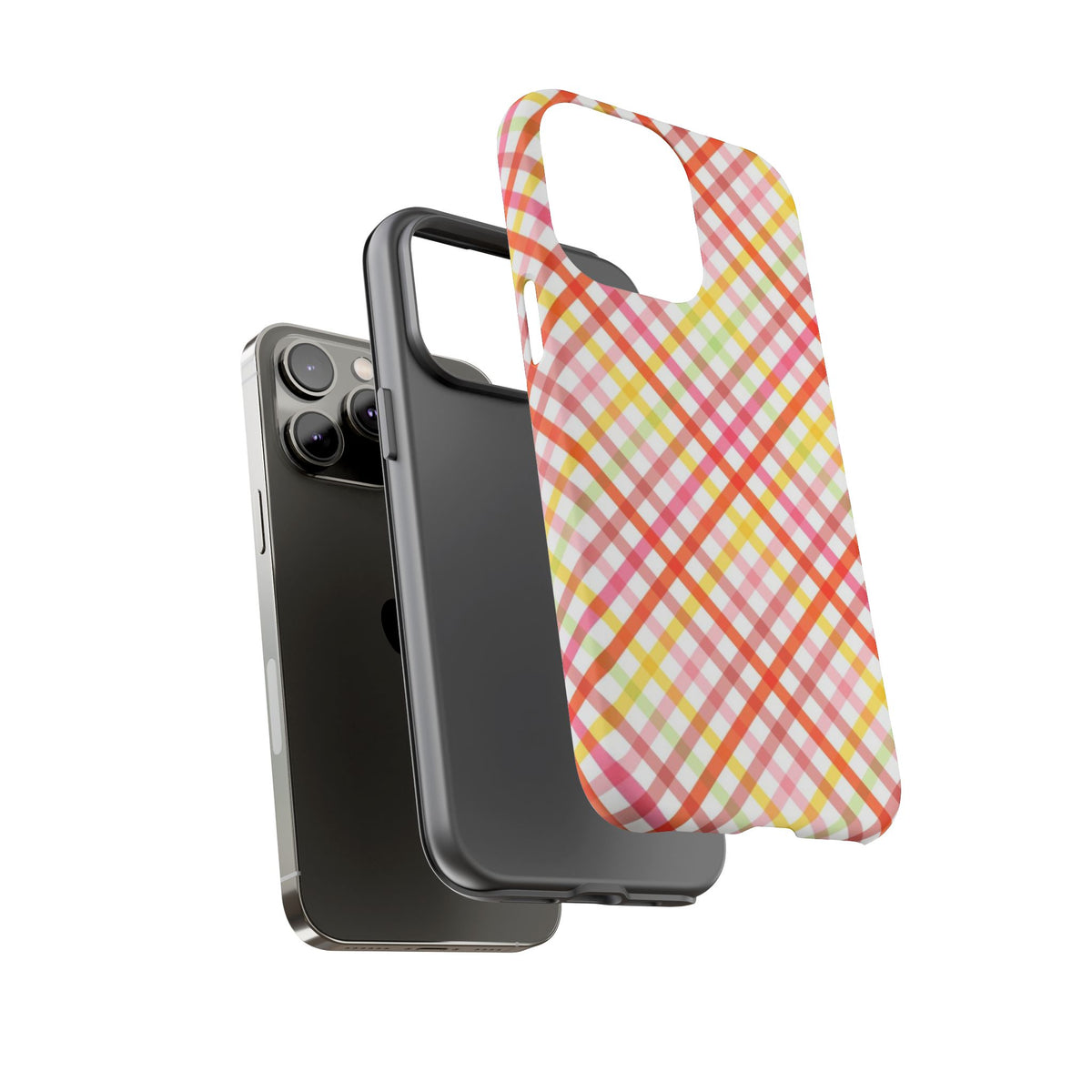 Checked Stripes - Pink/Red/Yellow