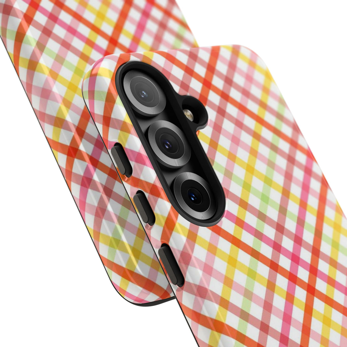 Checked Stripes - Pink/Red/Yellow