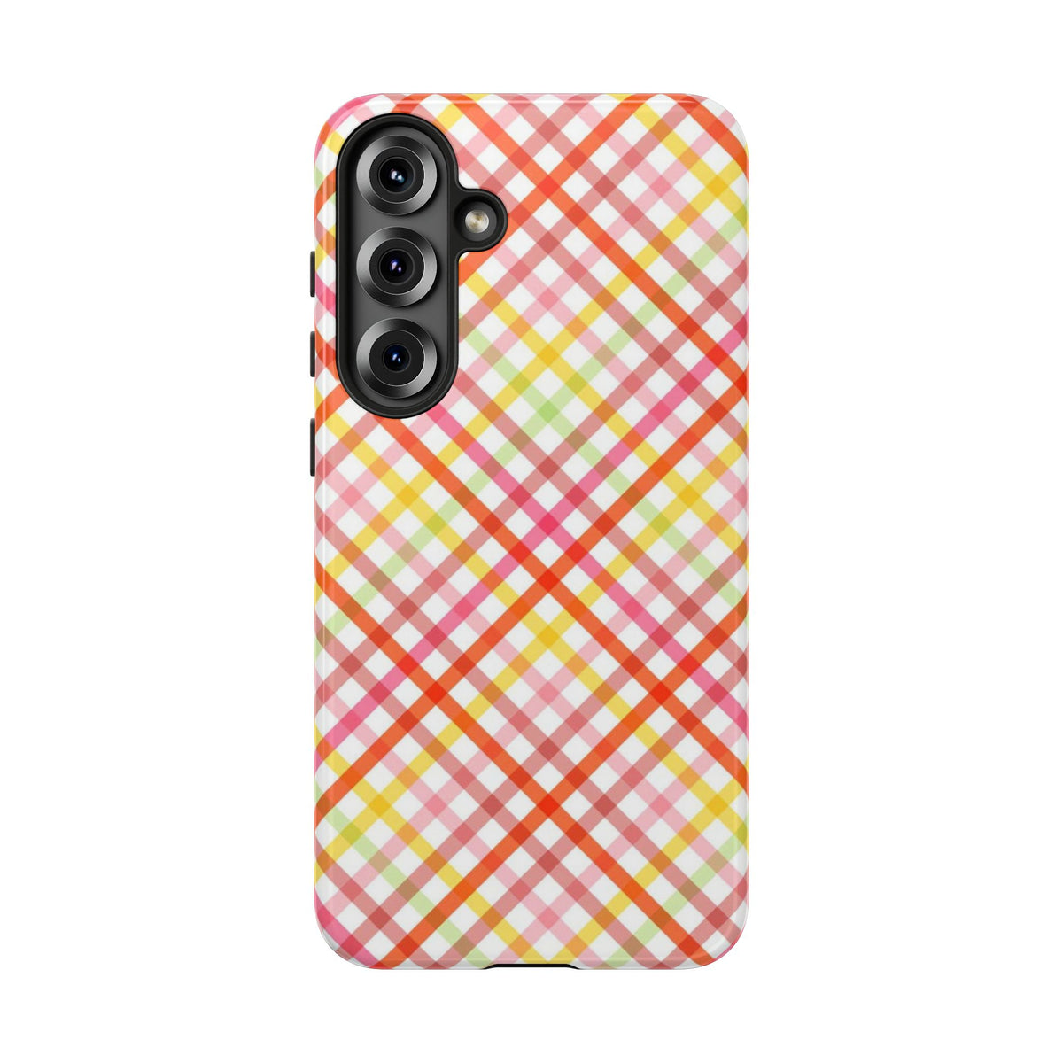 Checked Stripes - Pink/Red/Yellow