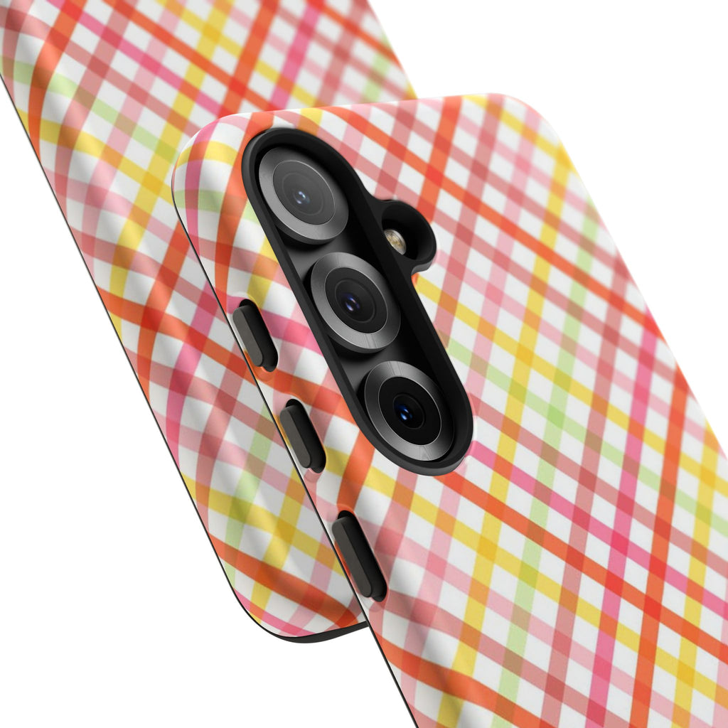 Checked Stripes - Pink/Red/Yellow