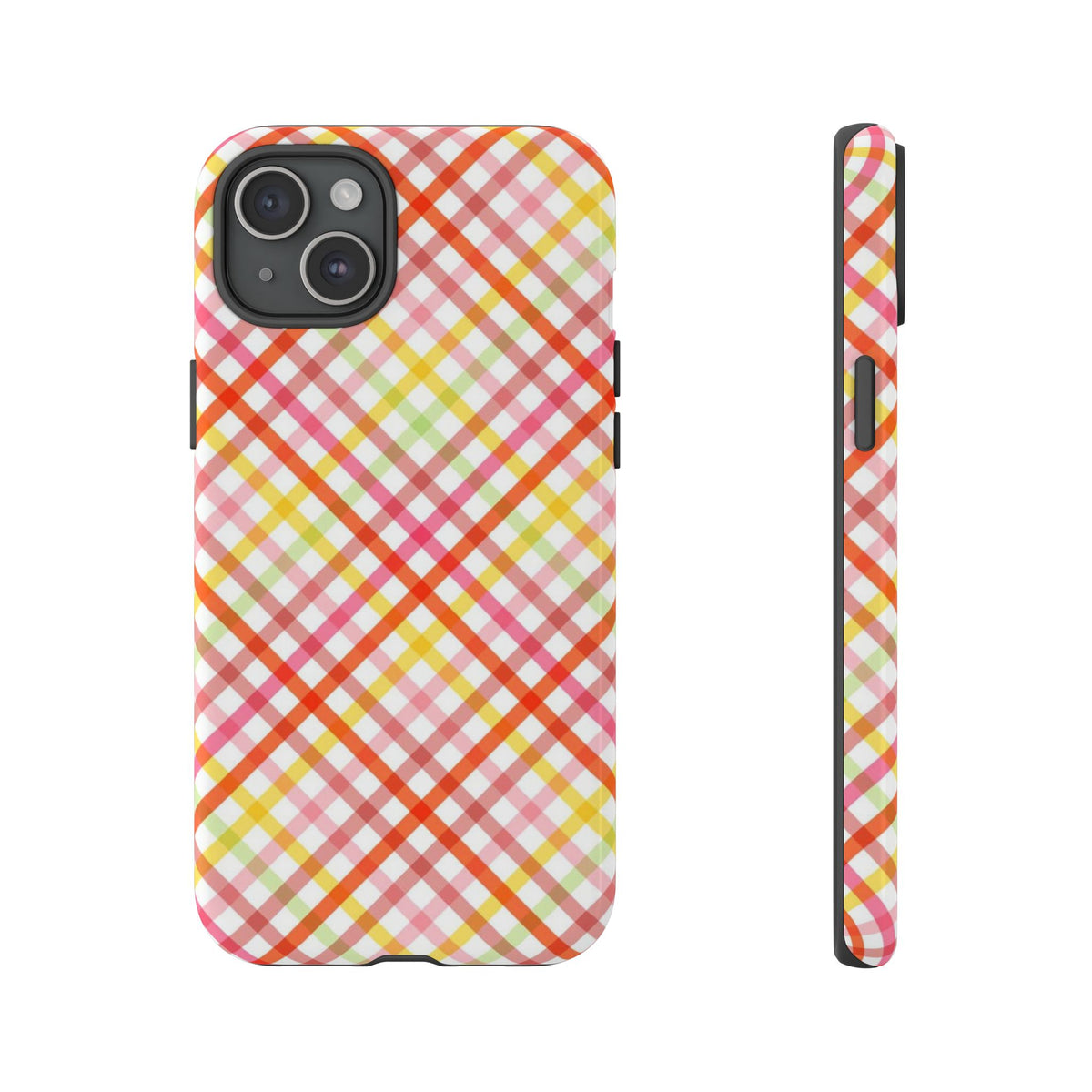 Checked Stripes - Pink/Red/Yellow