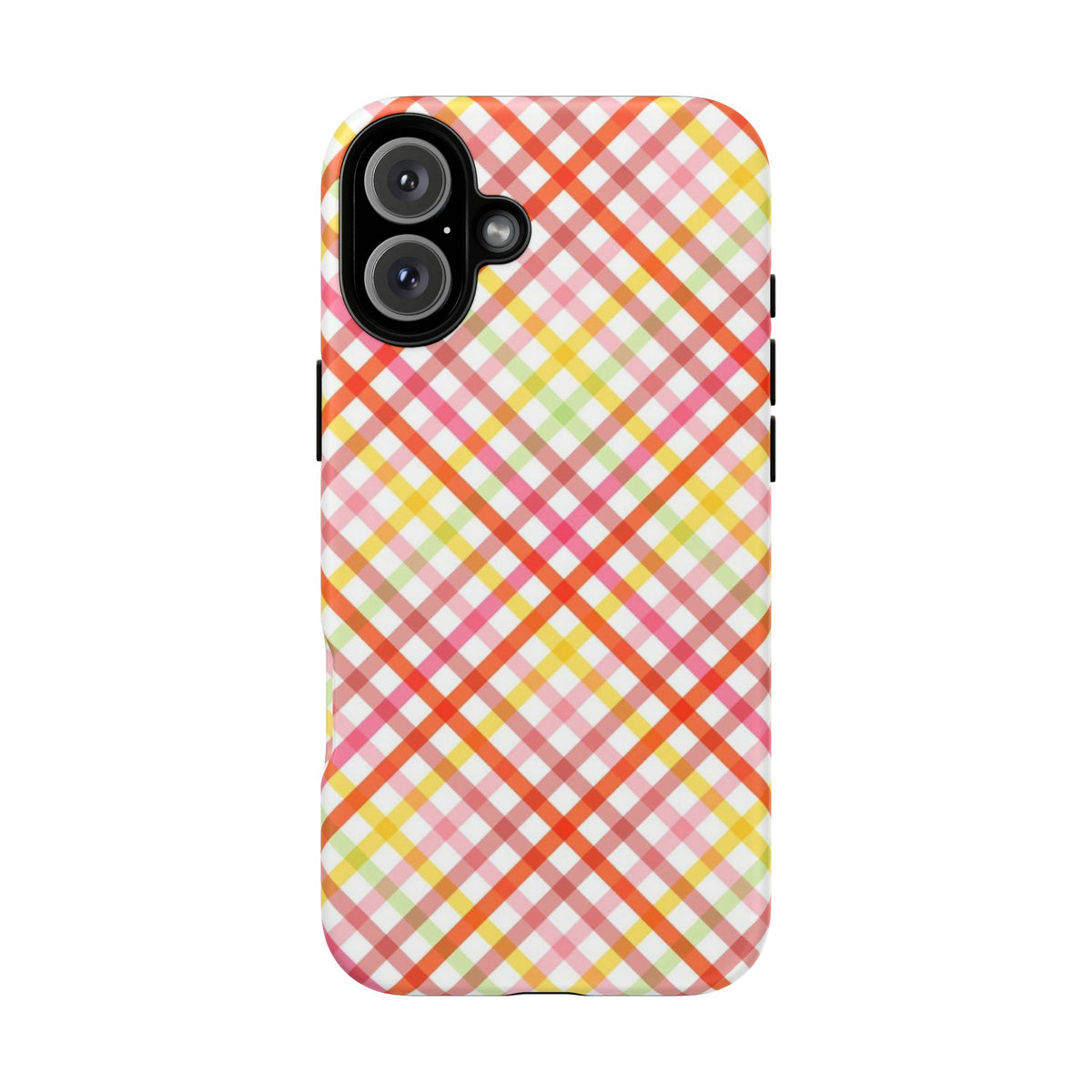 Checked Stripes - Pink/Red/Yellow