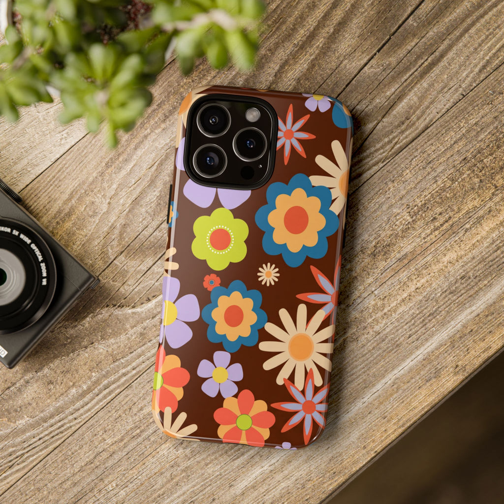 Flowers - Brown/Blue