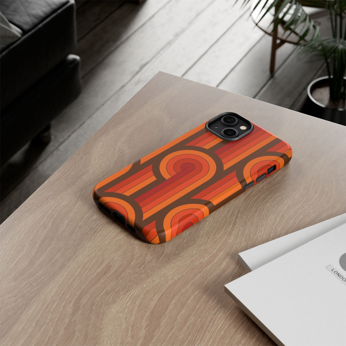 60's Wallpaper - Orange/Brown