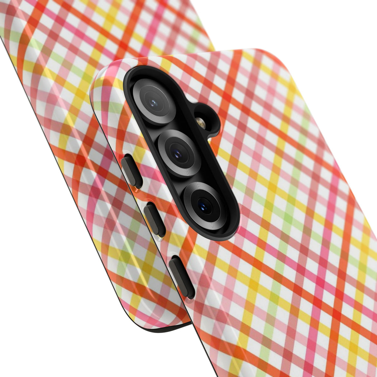 Checked Stripes - Pink/Red/Yellow