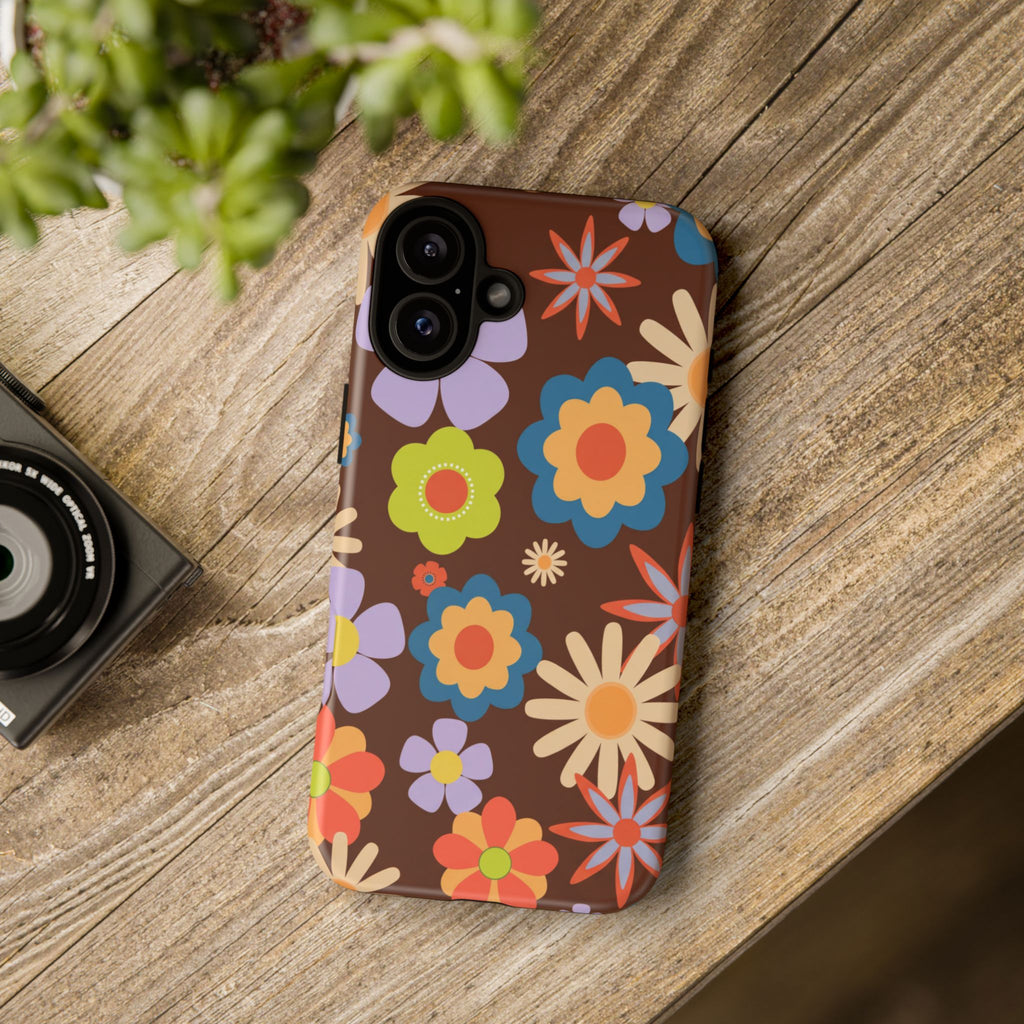 Flowers - Brown/Blue