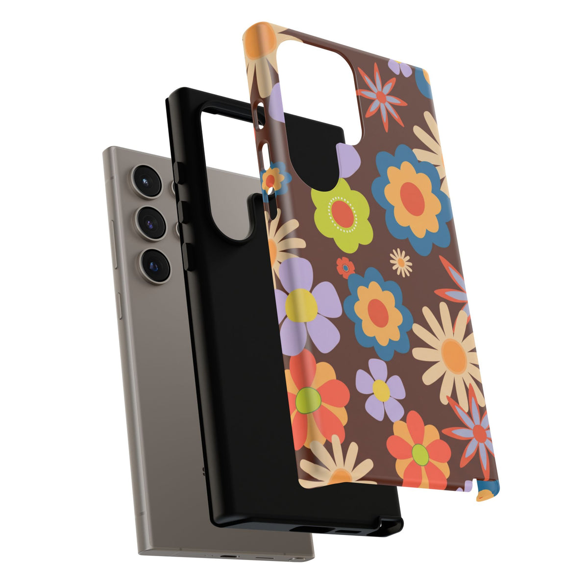 Flowers - Brown/Blue