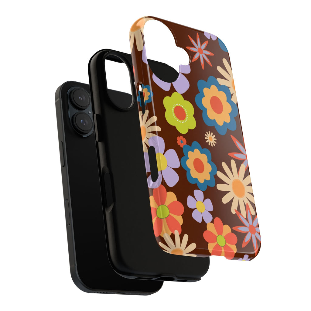 Flowers - Brown/Blue