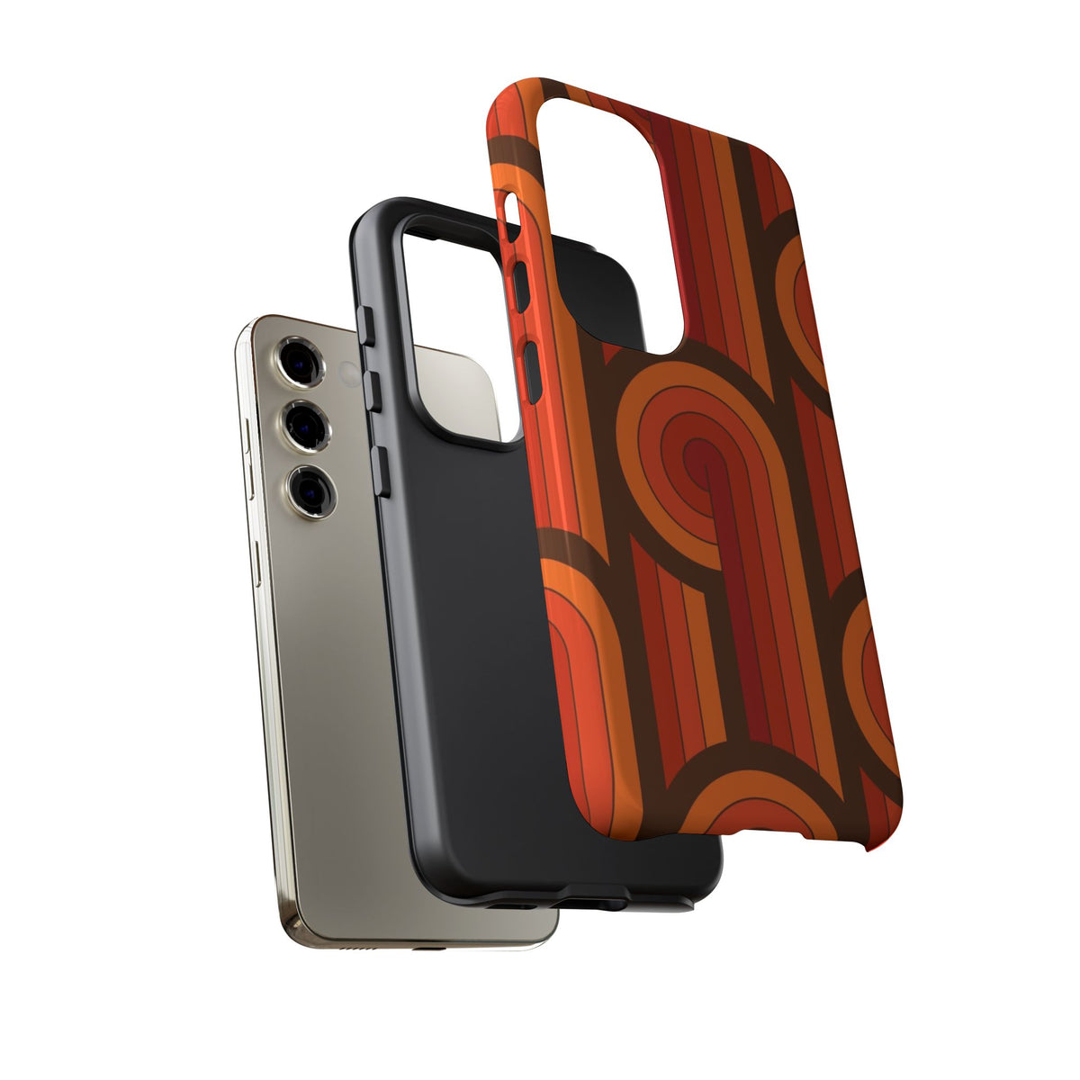 60's Wallpaper - Orange/Brown