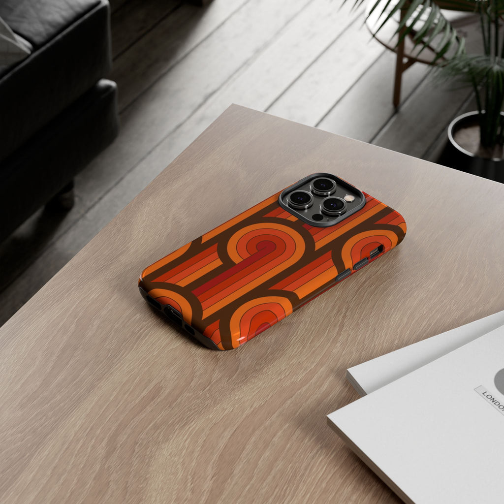 60's Wallpaper - Orange/Brown