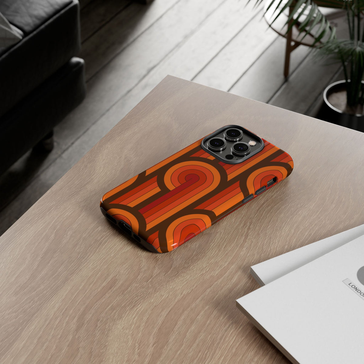 60's Wallpaper - Orange/Brown