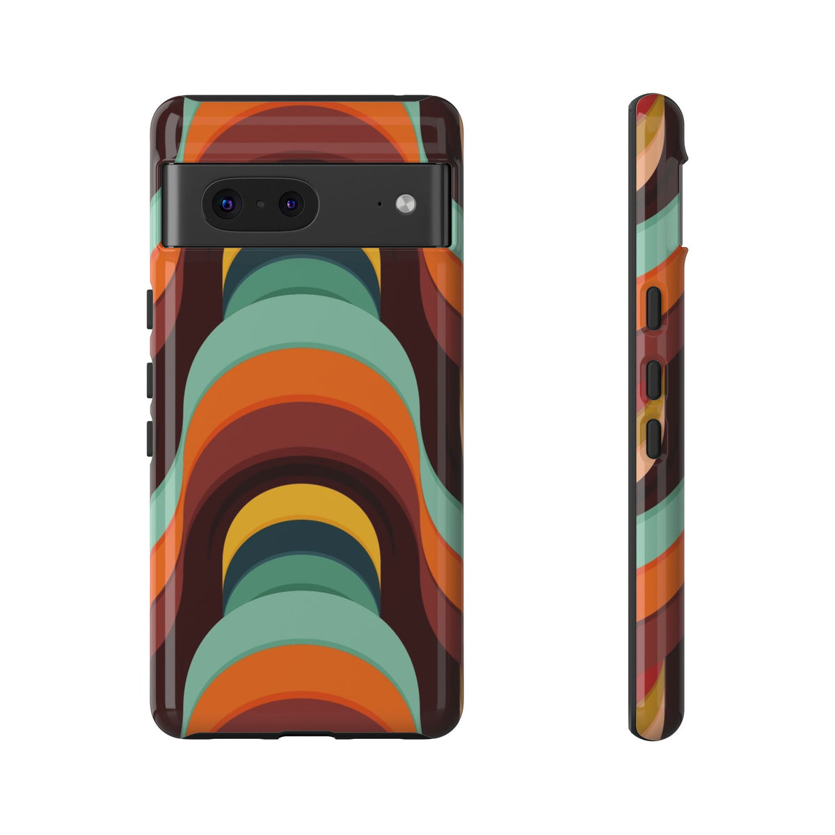 60's Wallpaper - Orange/Blue