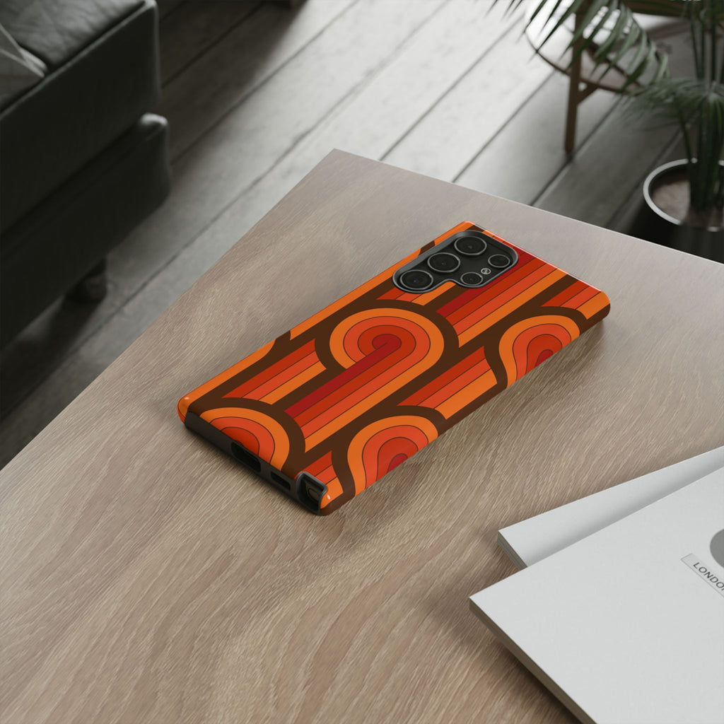 60's Wallpaper - Orange/Brown