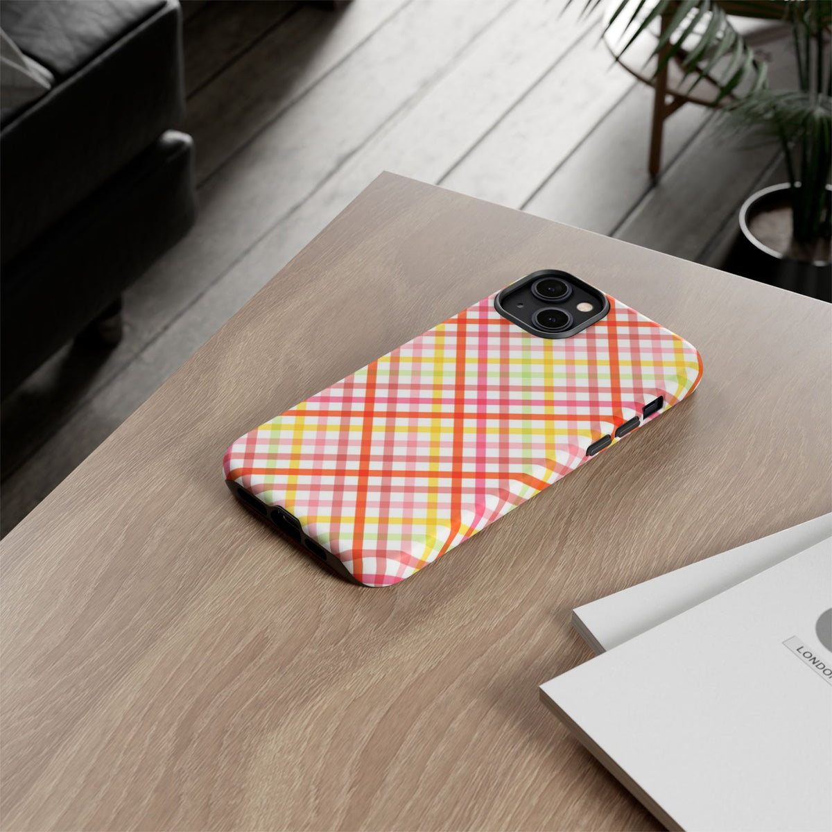 Checked Stripes - Pink/Red/Yellow