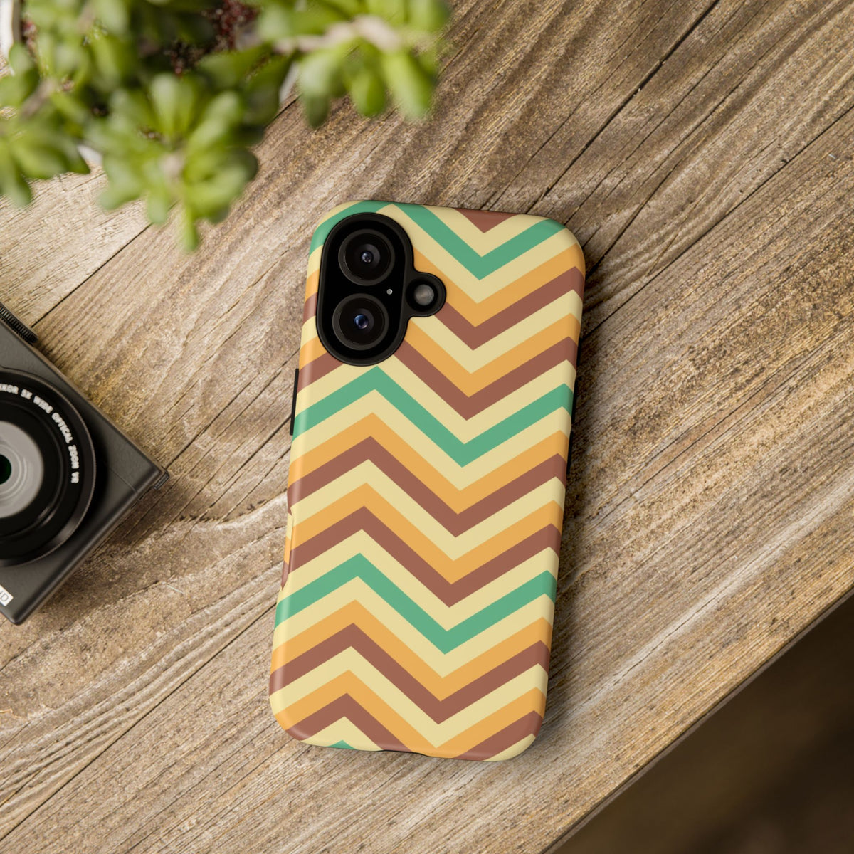 Zig Zags - Brown/Green