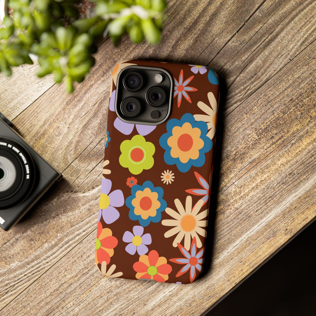 Flowers - Brown/Blue