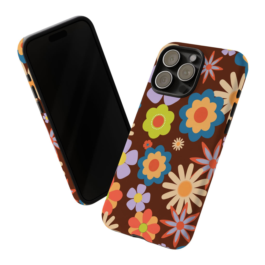 Flowers - Brown/Blue