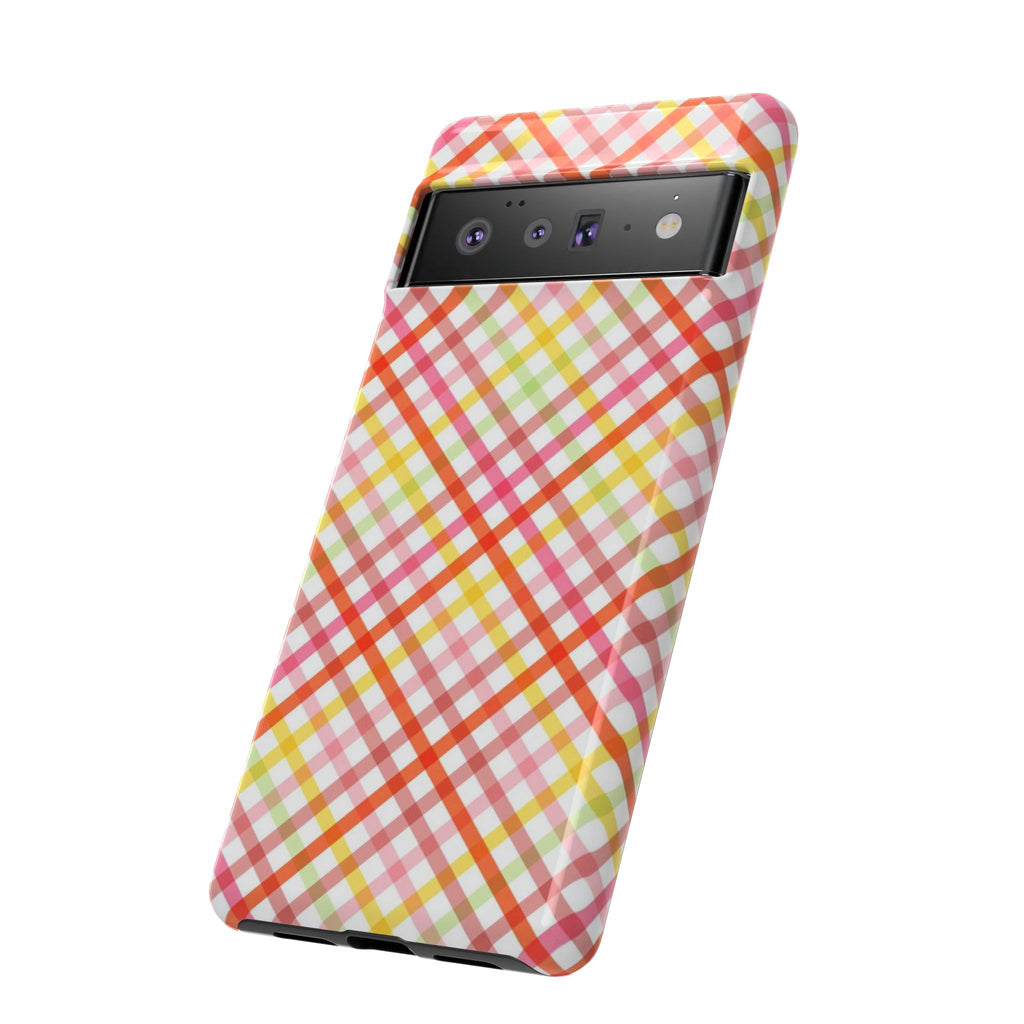 Checked Stripes - Pink/Red/Yellow