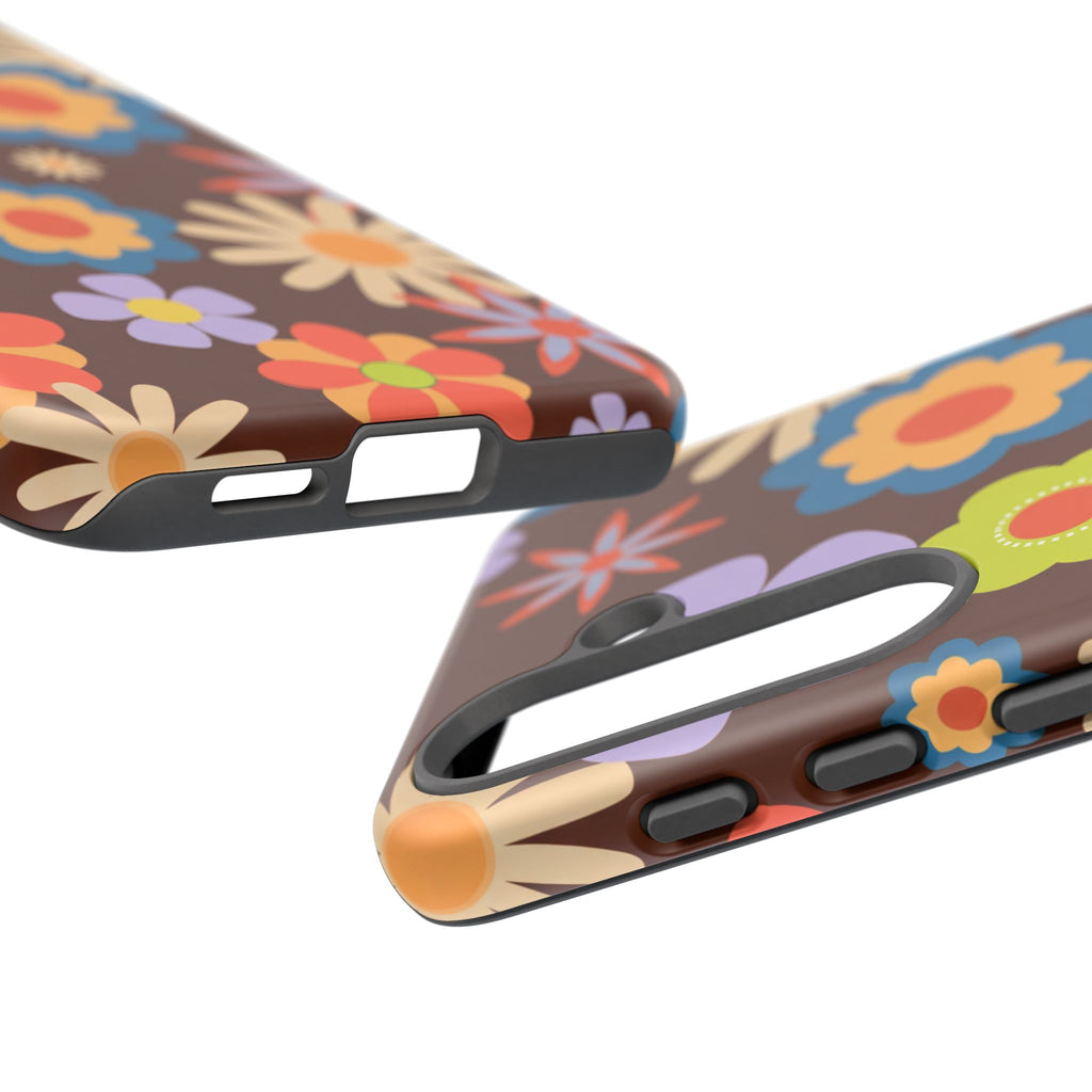 Flowers - Brown/Blue