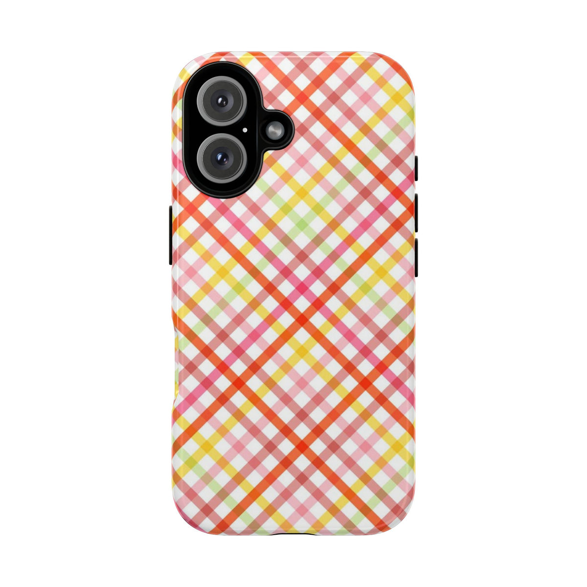 Checked Stripes - Pink/Red/Yellow