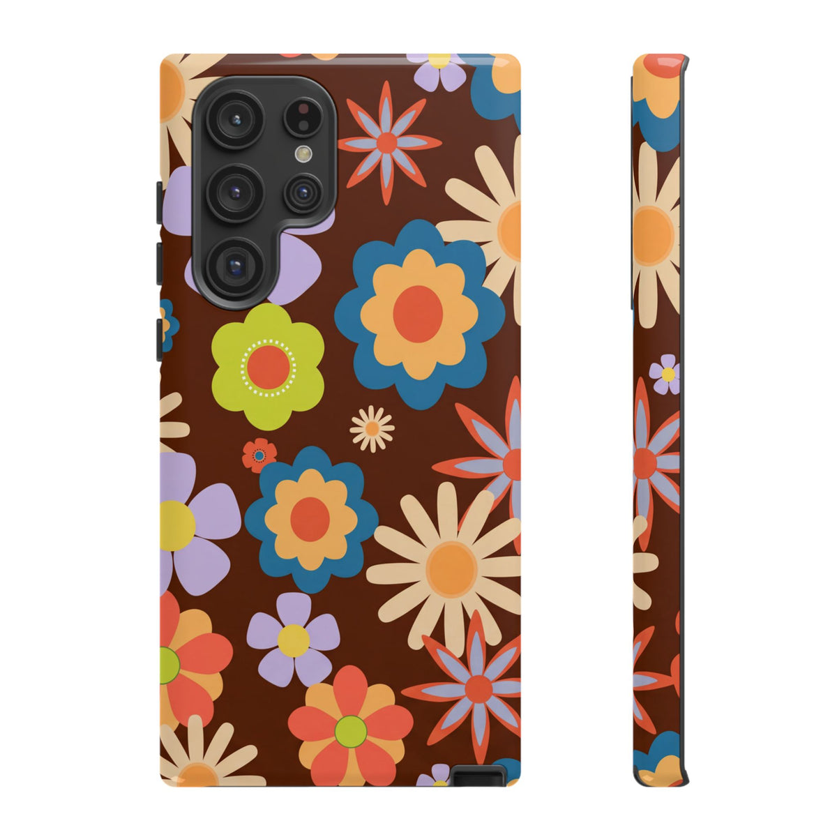 Flowers - Brown/Blue
