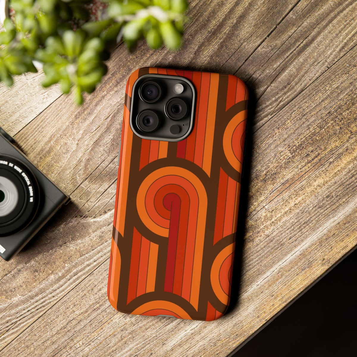 60's Wallpaper - Orange/Brown