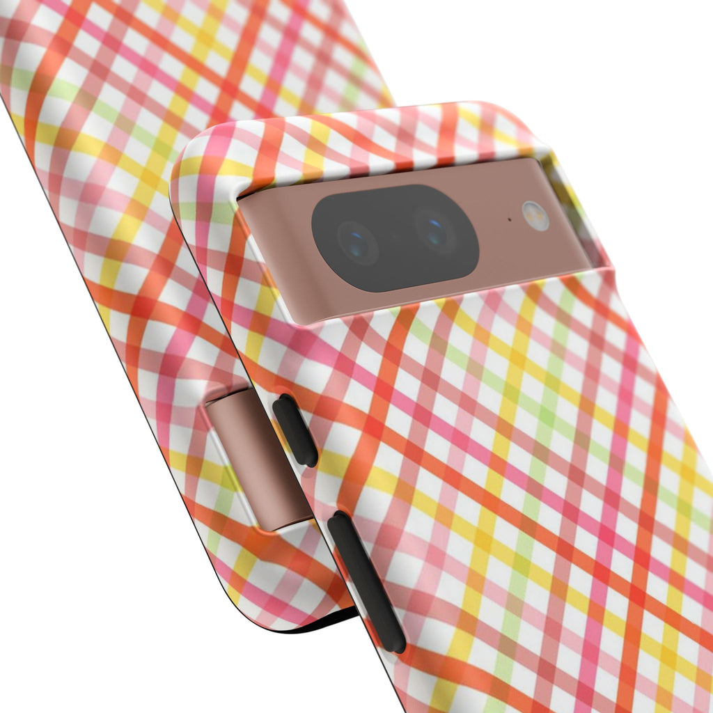 Checked Stripes - Pink/Red/Yellow