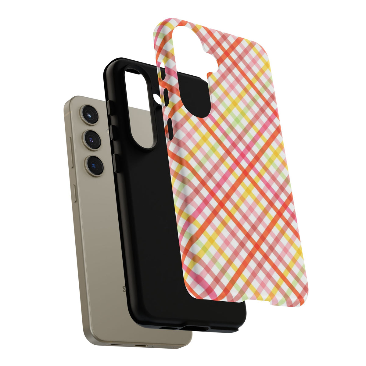 Checked Stripes - Pink/Red/Yellow