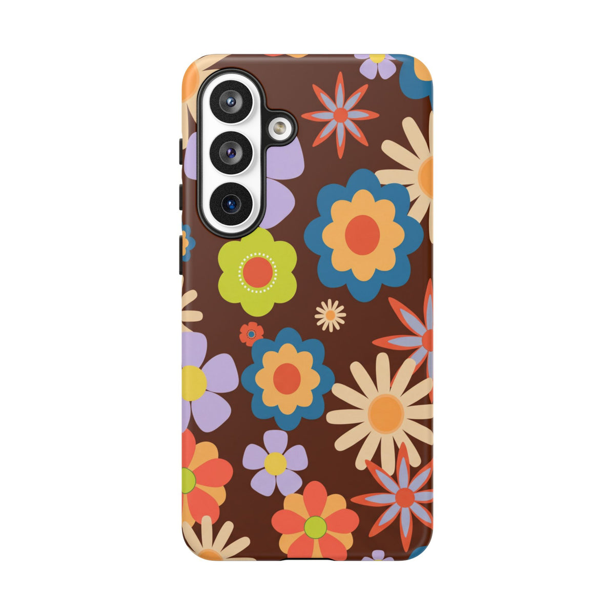 Flowers - Brown/Blue