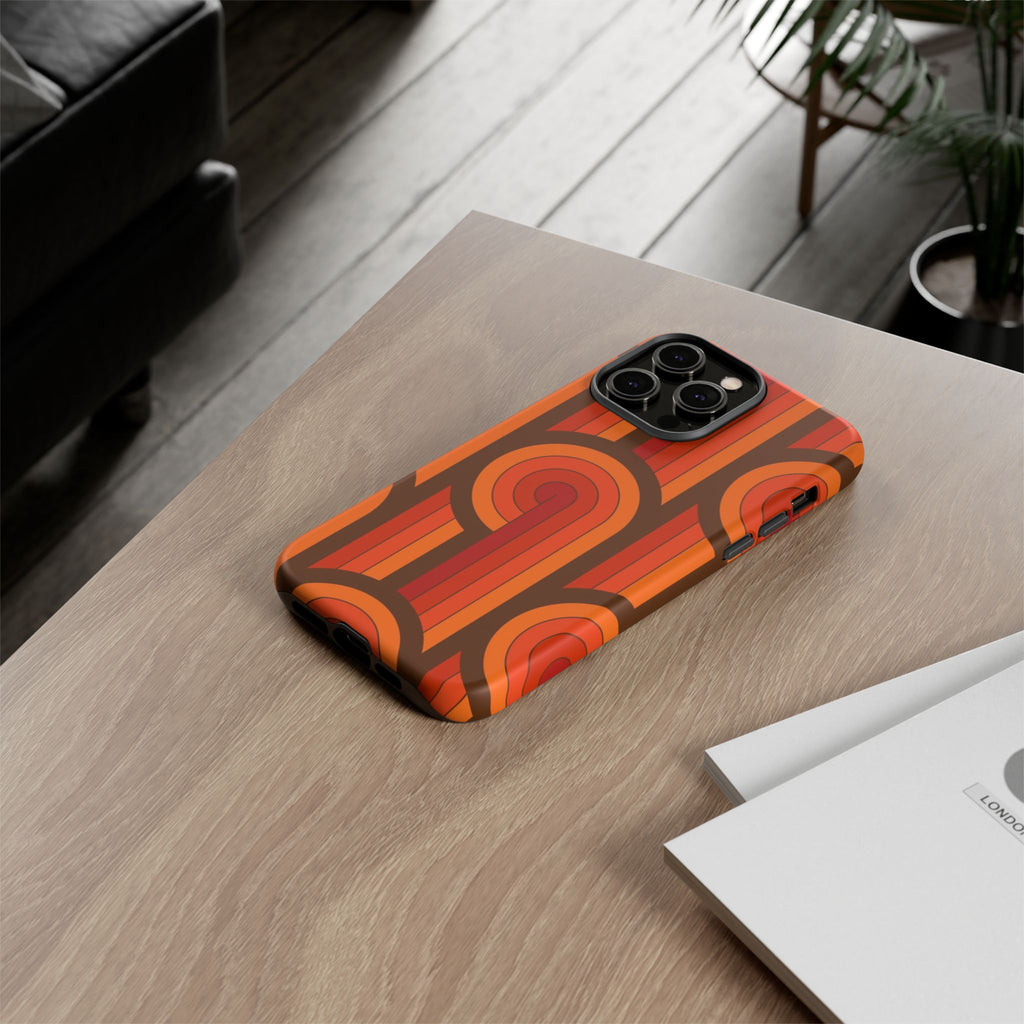60's Wallpaper - Orange/Brown