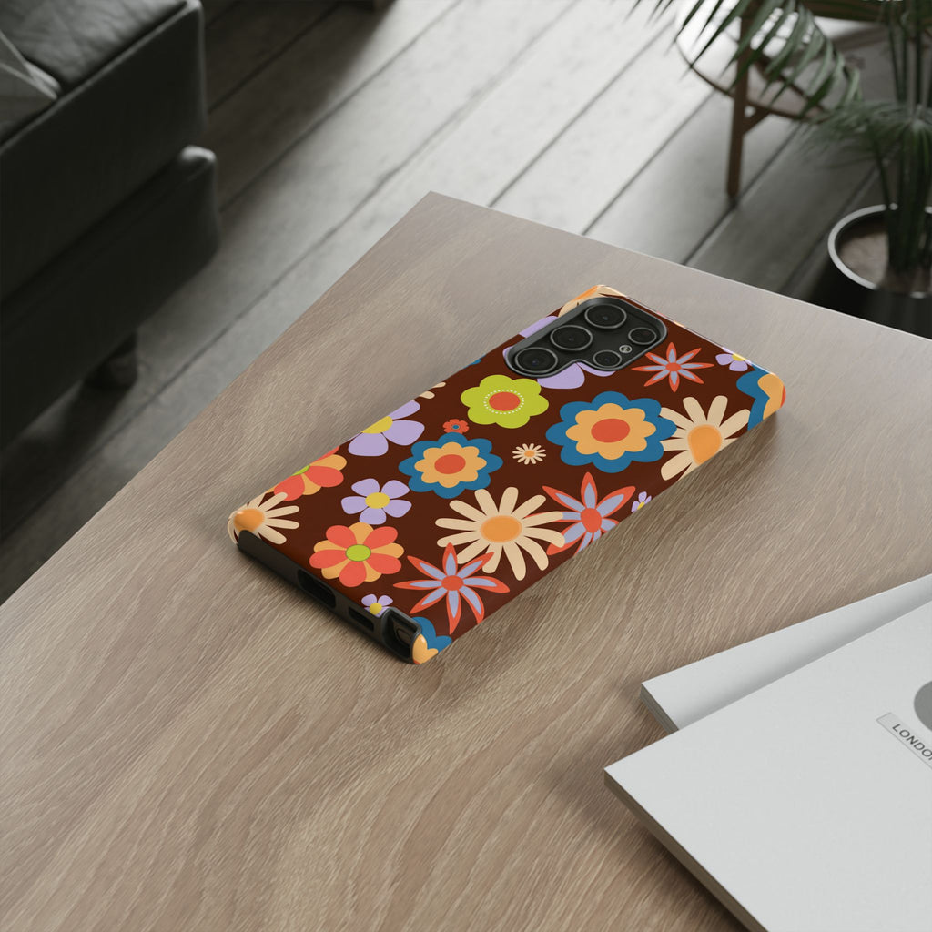 Flowers - Brown/Blue