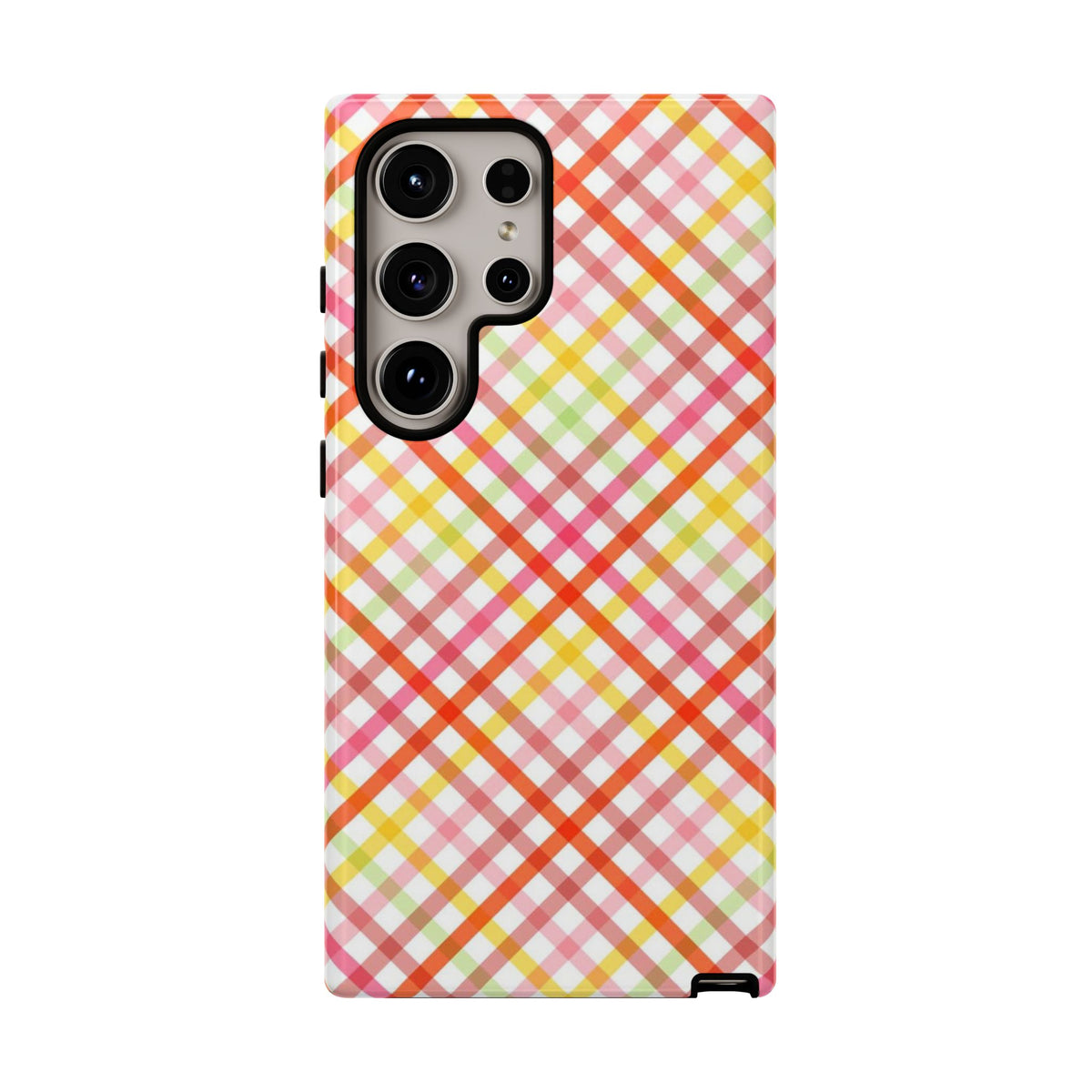 Checked Stripes - Pink/Red/Yellow