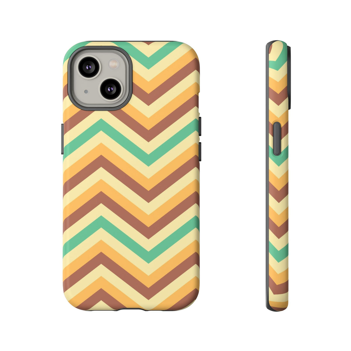Zig Zags - Brown/Green