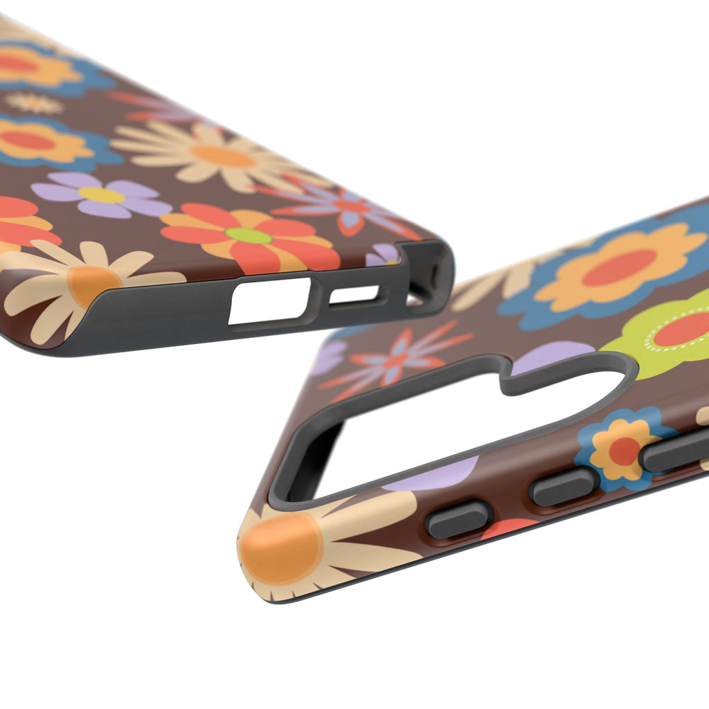Flowers - Brown/Blue