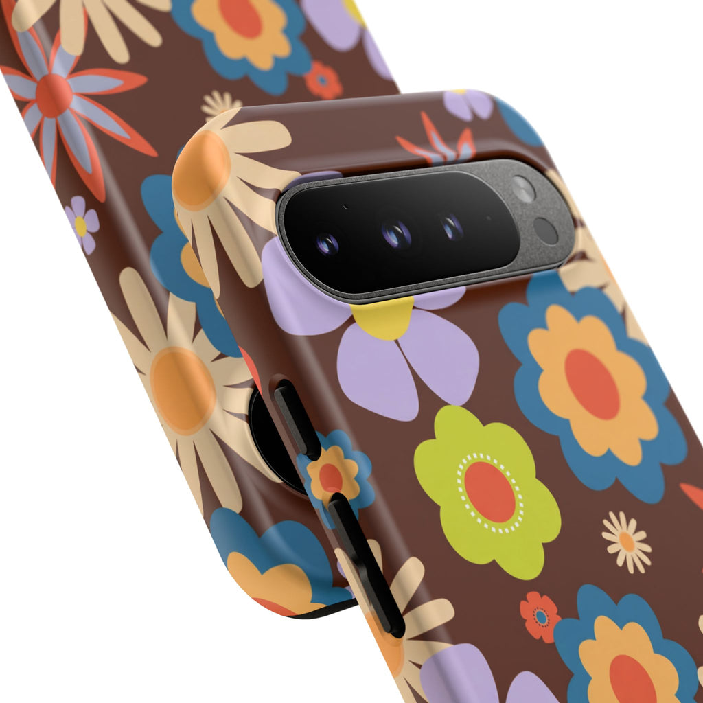 Flowers - Brown/Blue