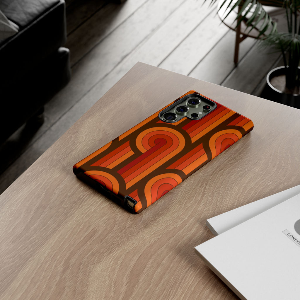 60's Wallpaper - Orange/Brown