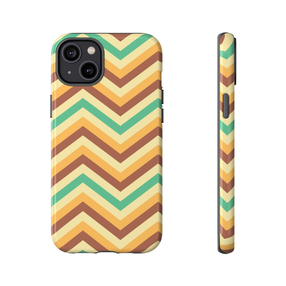 Zig Zags - Brown/Green