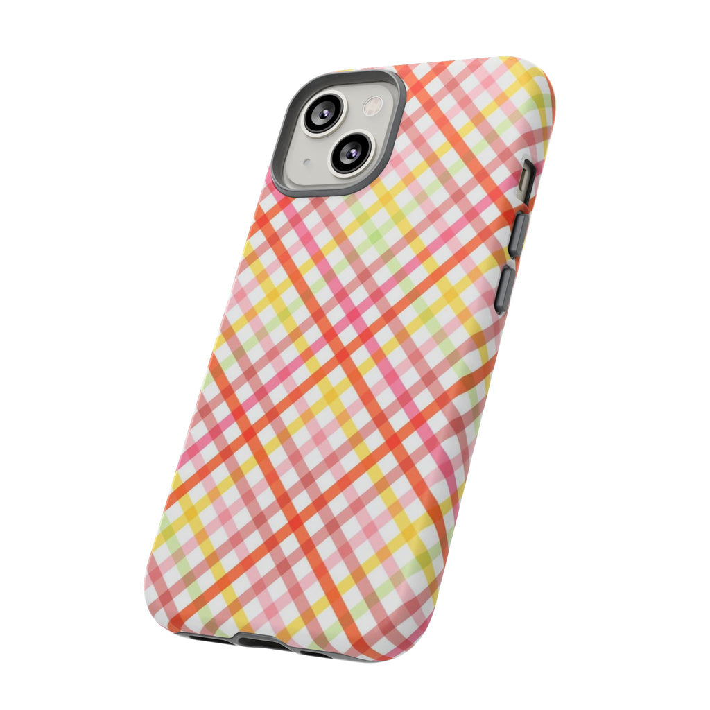 Checked Stripes - Pink/Red/Yellow