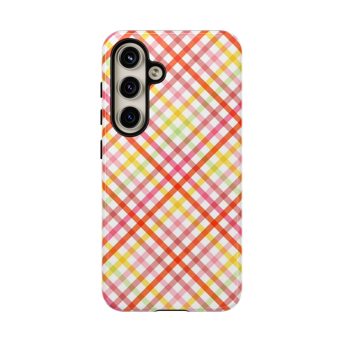 Checked Stripes - Pink/Red/Yellow