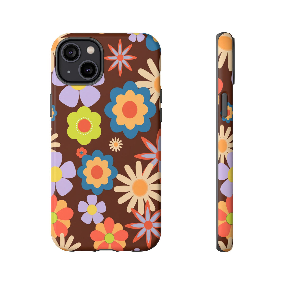 Flowers - Brown/Blue