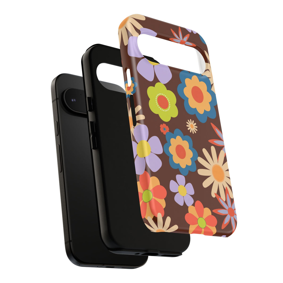 Flowers - Brown/Blue