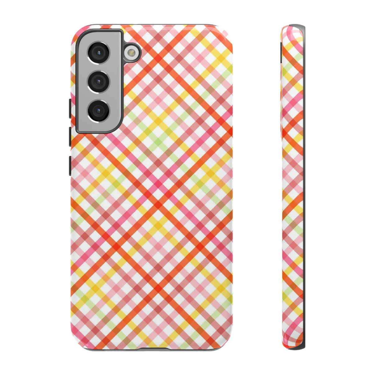 Checked Stripes - Pink/Red/Yellow