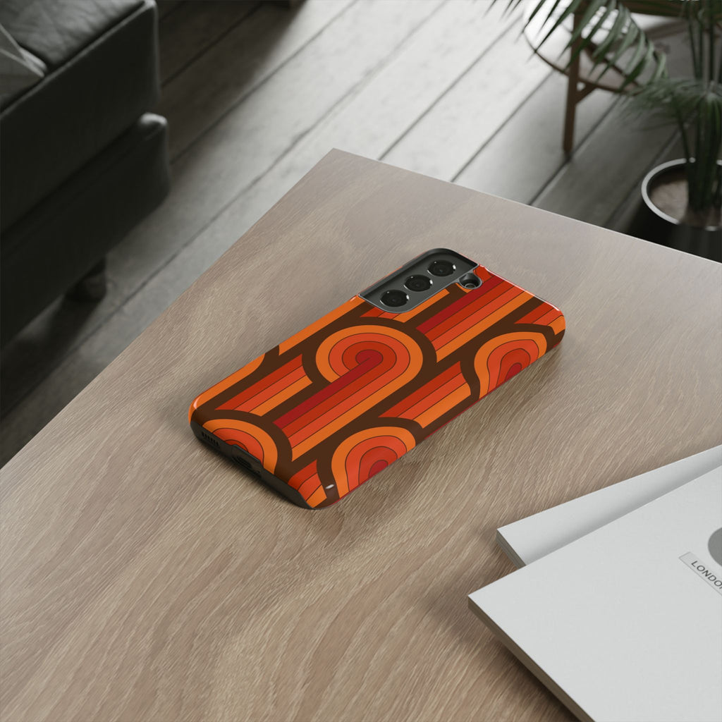 60's Wallpaper - Orange/Brown