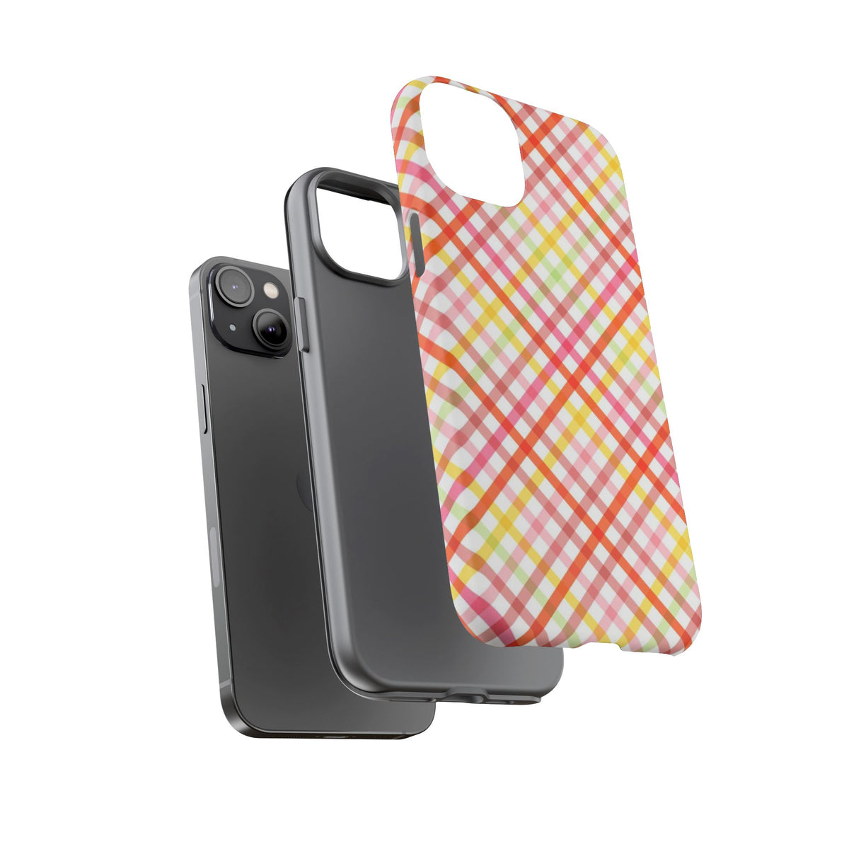 Checked Stripes - Pink/Red/Yellow