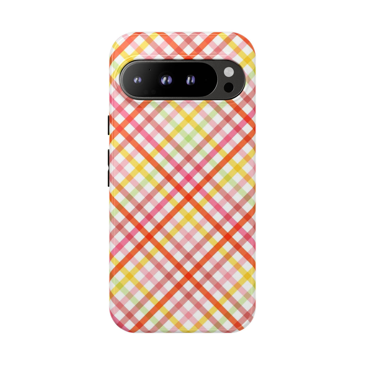 Checked Stripes - Pink/Red/Yellow