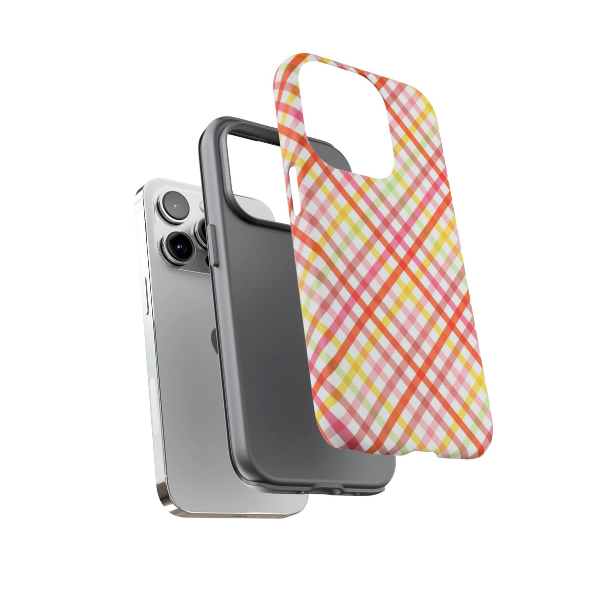 Checked Stripes - Pink/Red/Yellow