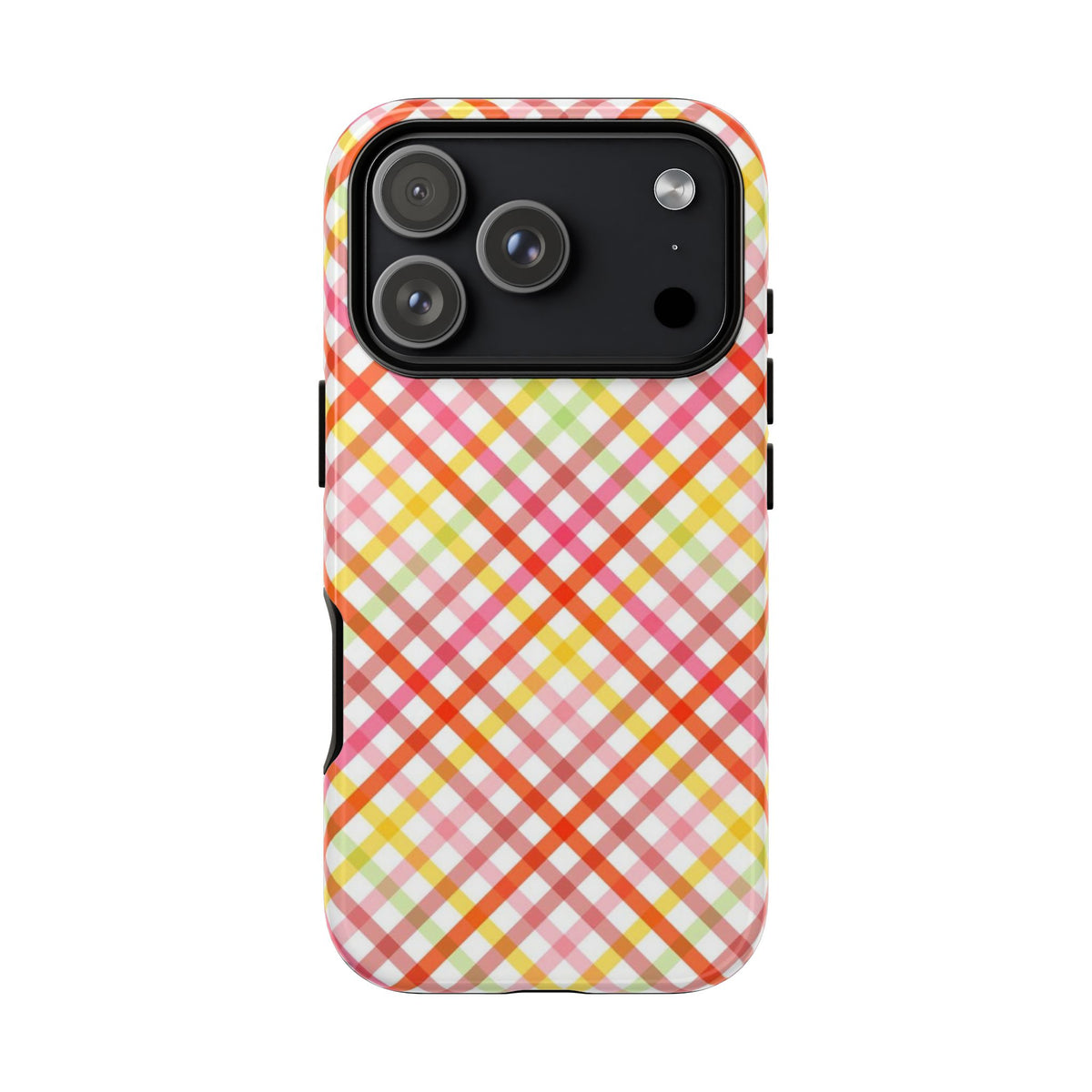 Checked Stripes - Pink/Red/Yellow