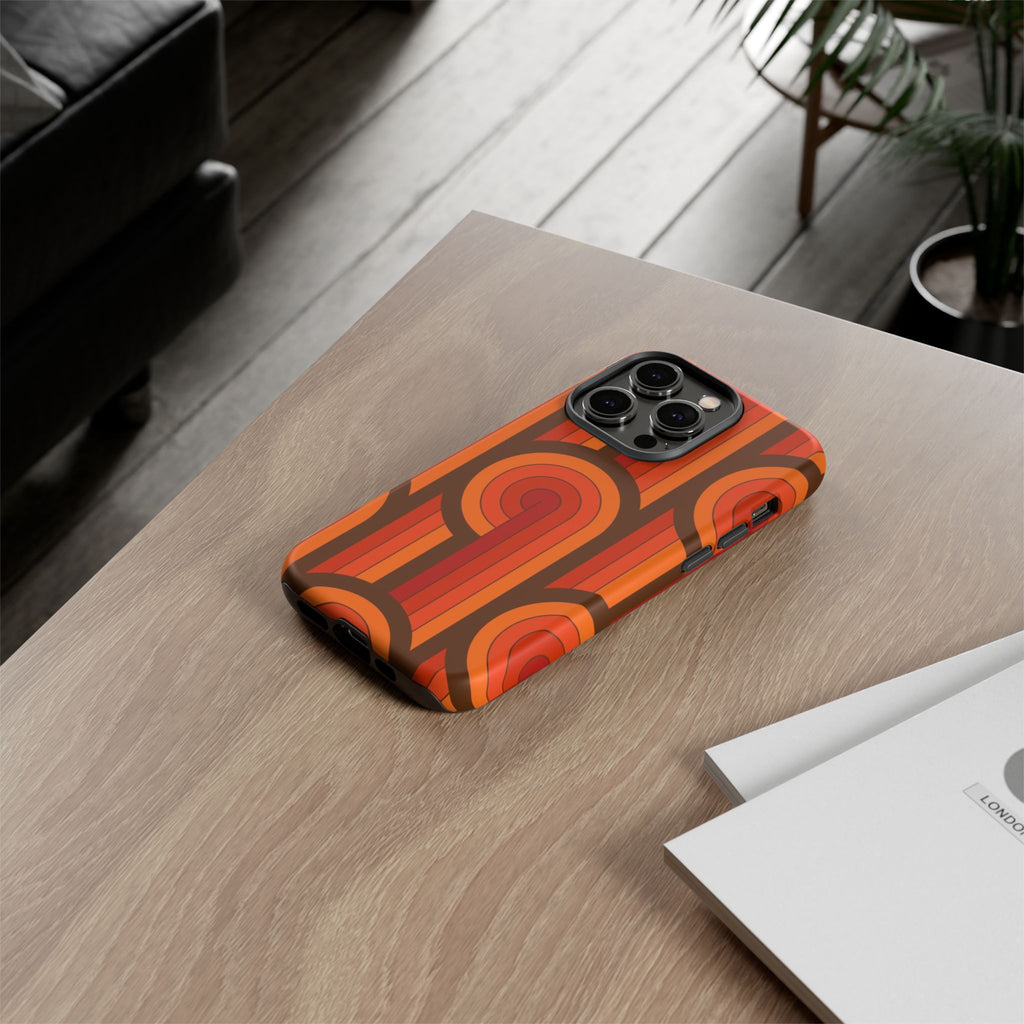 60's Wallpaper - Orange/Brown
